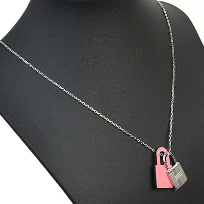 HERMES O'Kelly PM Cadena Necklace Rose Azalee Size ONE Multi