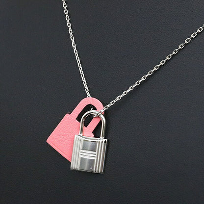 HERMES O'Kelly PM Cadena Necklace Rose Azalee Size ONE Multi