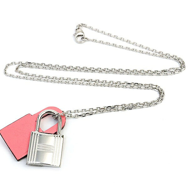 HERMES O'Kelly PM Cadena Necklace Rose Azalee Size ONE Multi