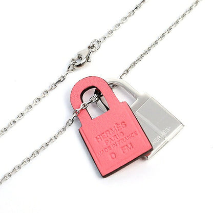 HERMES O'Kelly PM Cadena Necklace Rose Azalee Size ONE Multi