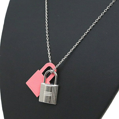 HERMES O'Kelly PM Cadena Necklace Rose Azalee Size ONE SIZE