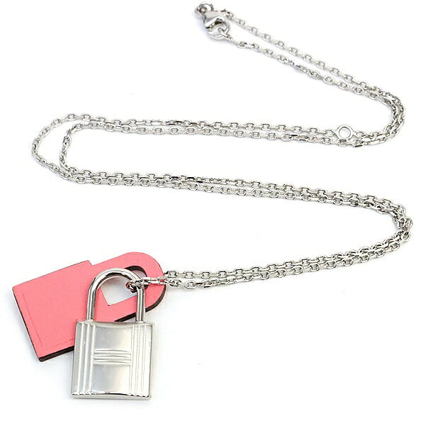 HERMES O'Kelly PM Cadena Necklace Rose Azalee Size ONE SIZE