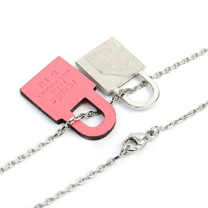 HERMES O'Kelly PM Cadena Necklace Rose Azalee Size ONE SIZE