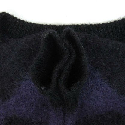 WACKO MARIA 23FW Diamond Mohair Sweater Purple/Black Size XL
