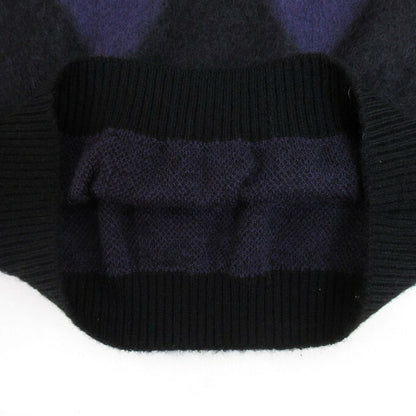 WACKO MARIA 23FW Diamond Mohair Sweater Purple/Black Size XL