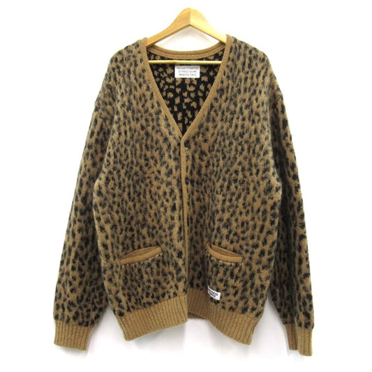 WACKO MARIA 22FW Leopard Heavy Mohair Cardigan Multi Size XL