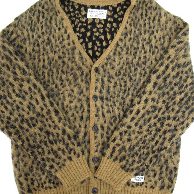 WACKO MARIA 22FW Leopard Heavy Mohair Cardigan Multi Size XL