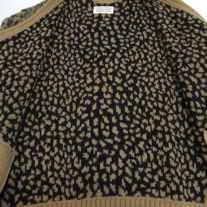 WACKO MARIA 22FW Leopard Heavy Mohair Cardigan Multi Size XL