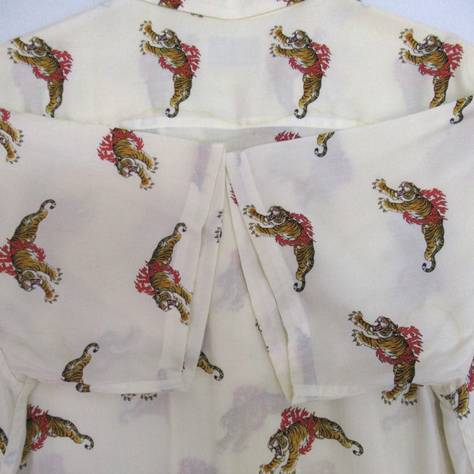 WACKO MARIA x Tim Lehi Tiger Hawaiian Shirt White Size XL