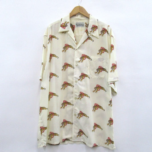 WACKO MARIA x Tim Lehi Tiger Hawaiian Shirt White Size XL