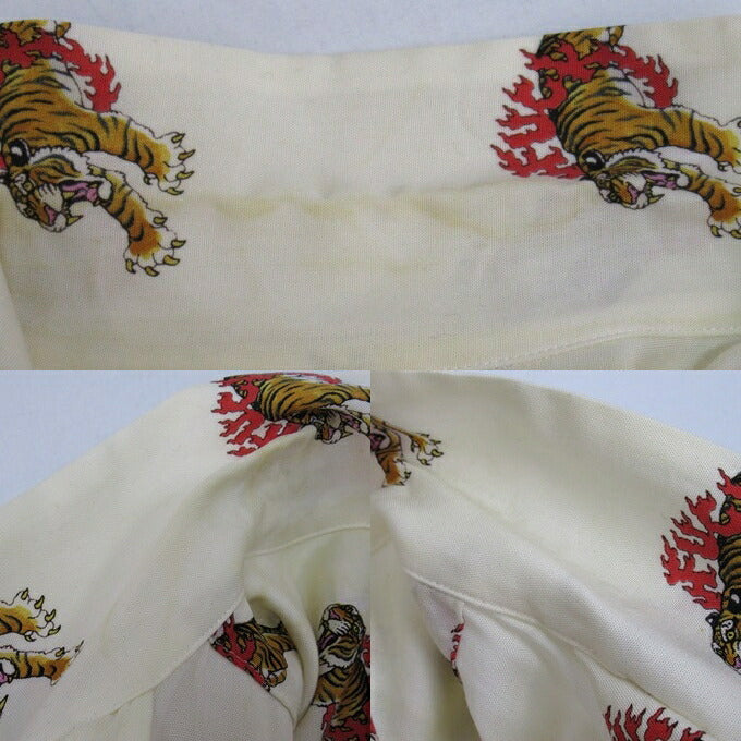 WACKO MARIA x Tim Lehi Tiger Hawaiian Shirt White Size XL