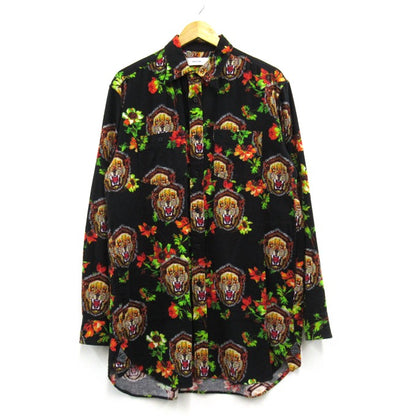 FACETASM Lion Flower All-Over Flannel Shirt Black Size 4