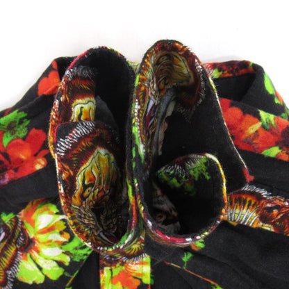 FACETASM Lion Flower All-Over Flannel Shirt Black Size 4