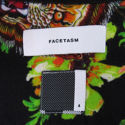 FACETASM Lion Flower All-Over Flannel Shirt Black Size 4