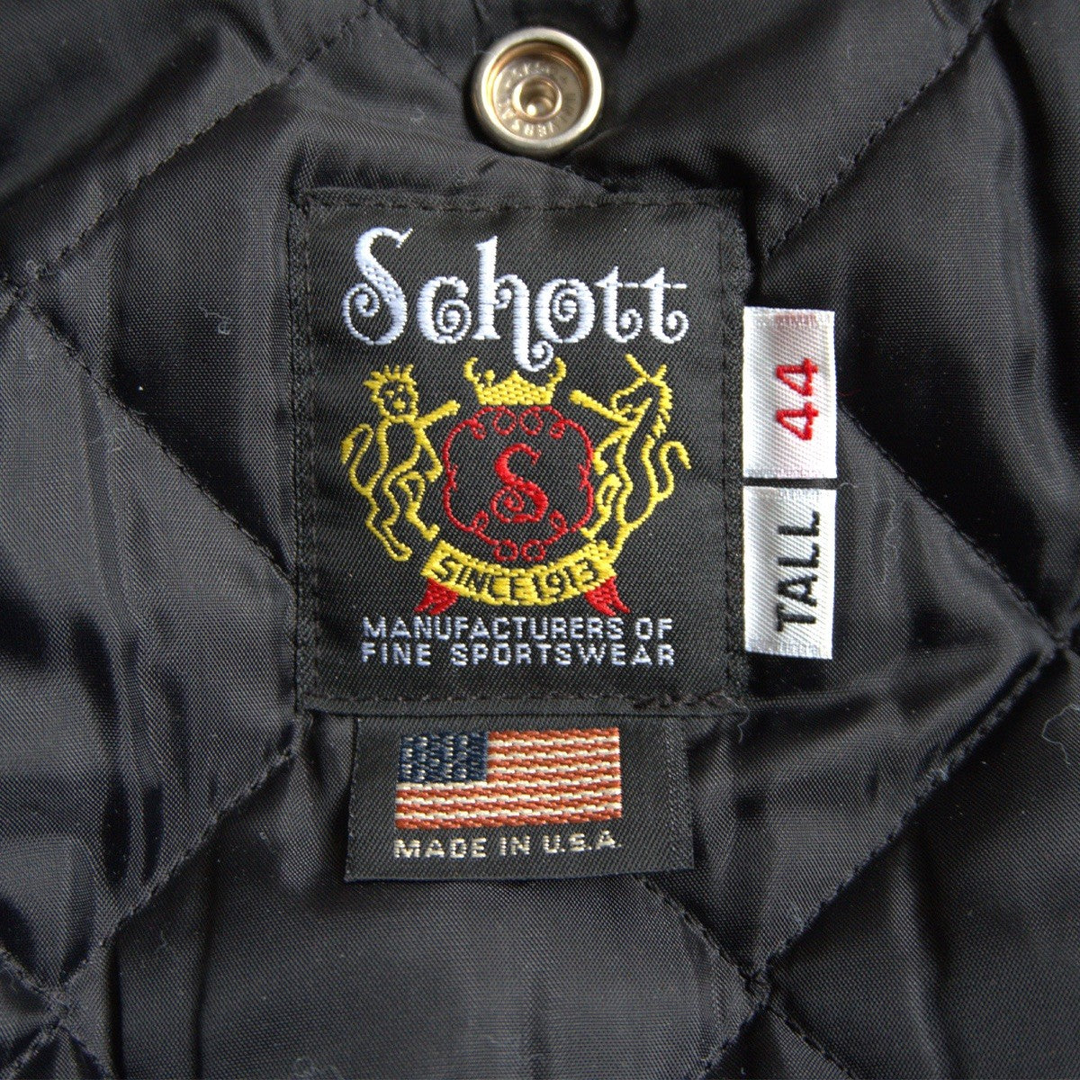 Schott Horsehide One-Star Double Rider Riders Jacket Size 44