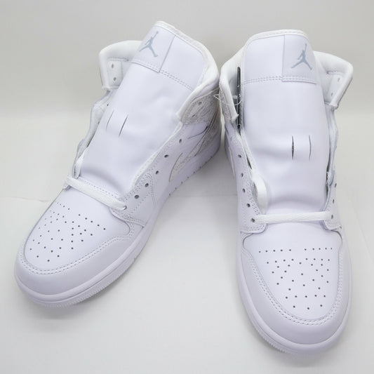 NIKE Air Jordan 1 Mid SE White/Silver Sneakers Size 9.5