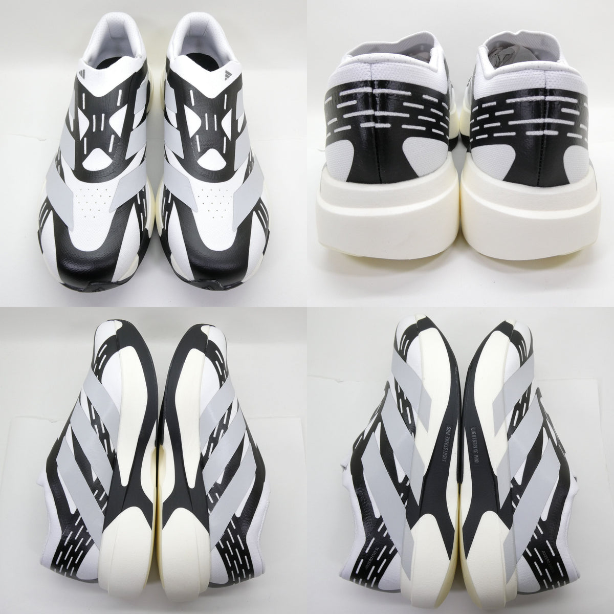 ADIDAS ADIZERO EVO SL LIGHTSTRIKEPRO White Grey Sneakers Size 10