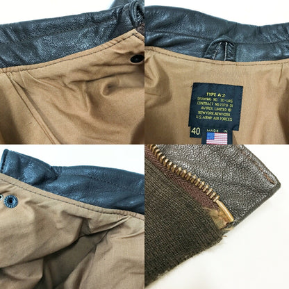 AVIREX A-2 Flight Jacket 1978-01 Dark Brown Size 40