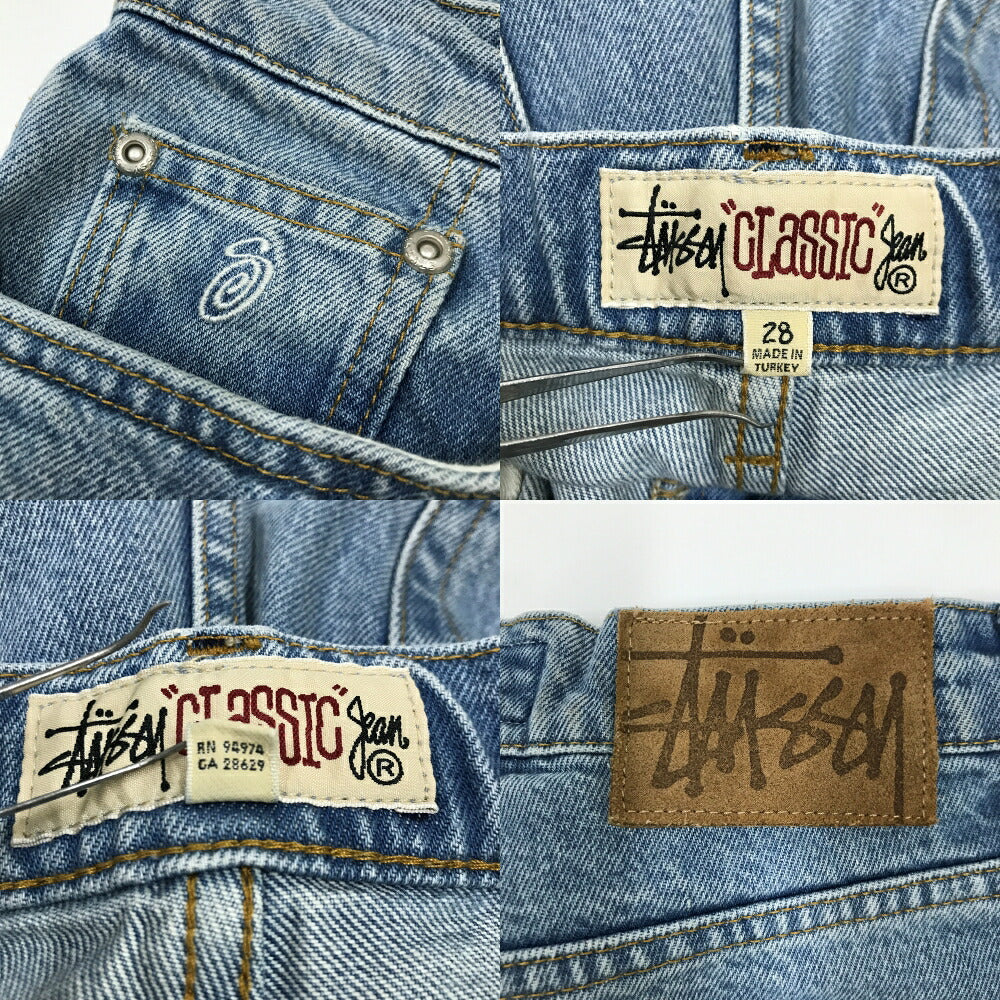 STUSSY Classic Button Fly Denim Jeans Blue Size 28