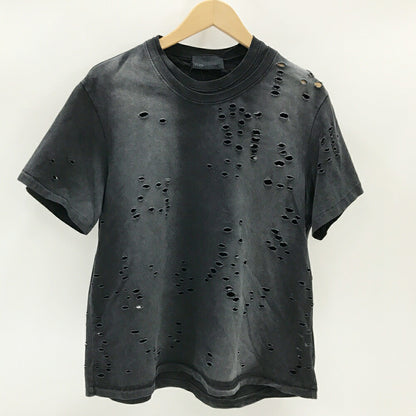 FILTH Destroyed Distressed T-Shirt Black Size 1