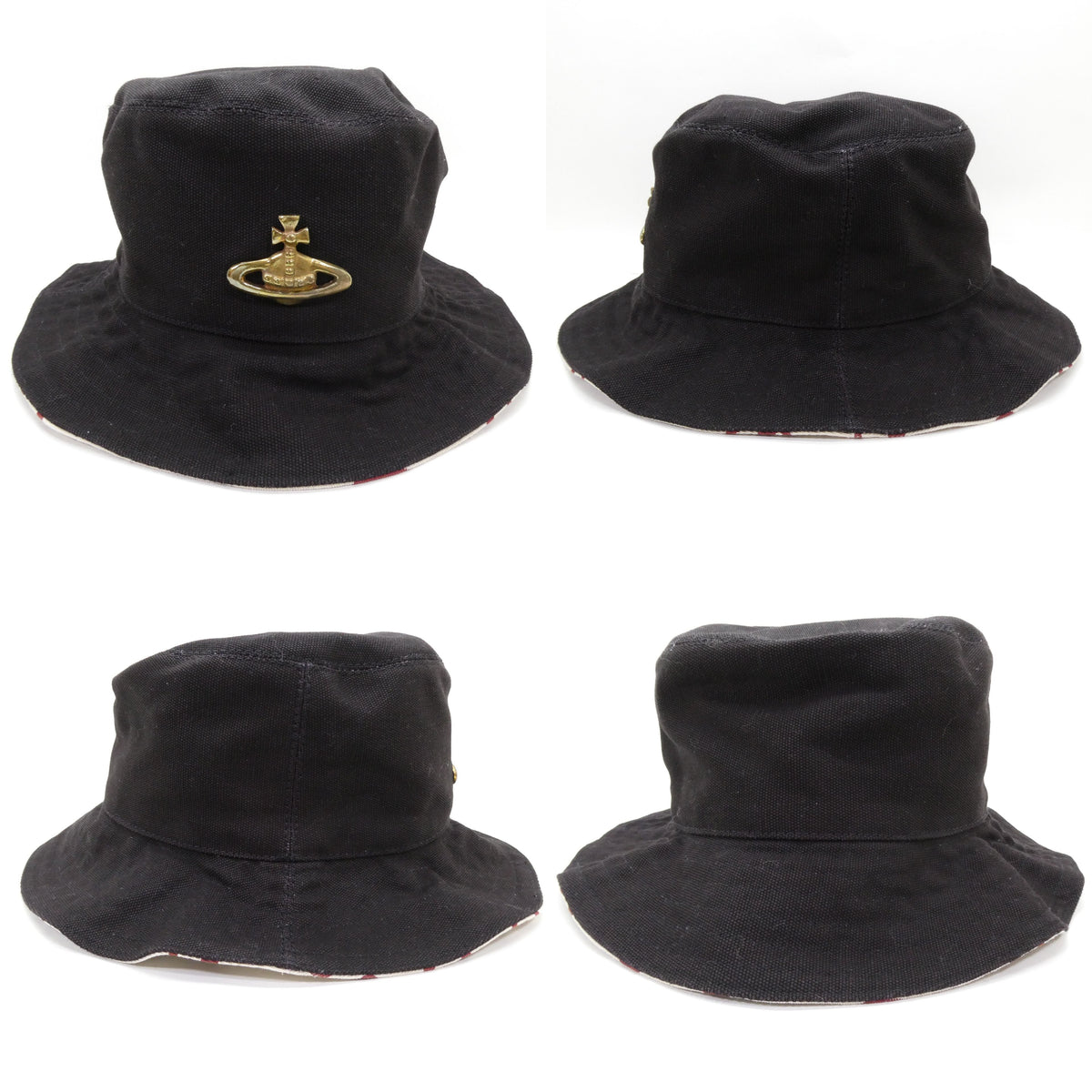 Vivienne Westwood Fisher Metal Orb Bucket Hat Size M