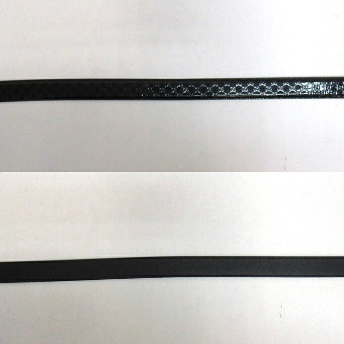 GUCCI Micro GG Patent Leather Belt Black/Navy Size 90