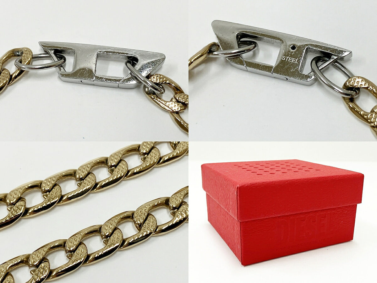 DIESEL DX1438 Silver Gold Necklace