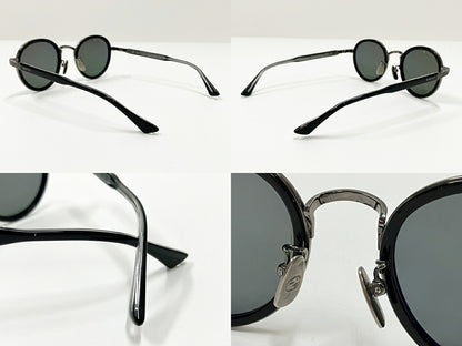 GUCCI GG0067S Sunglasses Black Silver Green Size 48