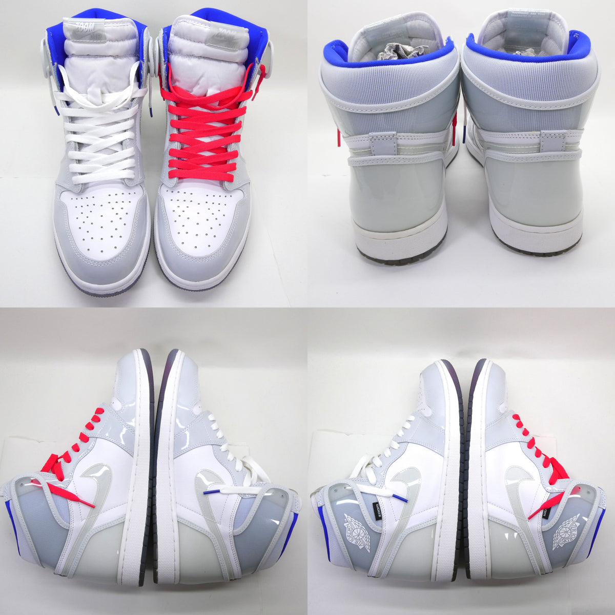 Nike HIGH ZOOM AIR Air Jordan 1 R2T White Sneakers Size 30.5