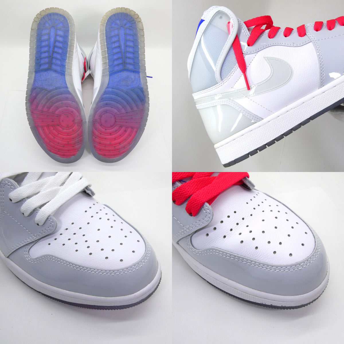 Nike HIGH ZOOM AIR Air Jordan 1 R2T White Sneakers Size 30.5