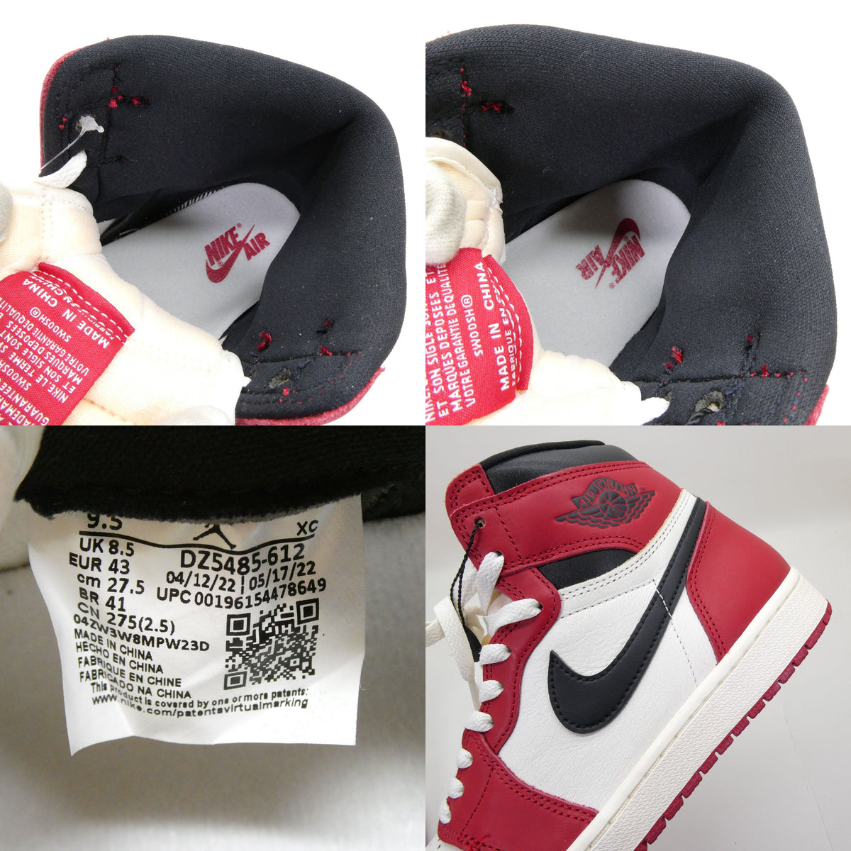 Nike NEKE AIR JORDAN 1 Lost & Found Sneakers Multi Size 9.5