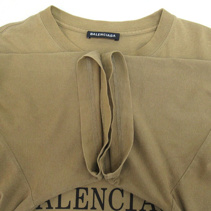 BALENCIAGA BB Logo Brown T-Shirt Size XS