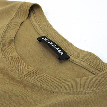 BALENCIAGA BB Logo Brown T-Shirt Size XS
