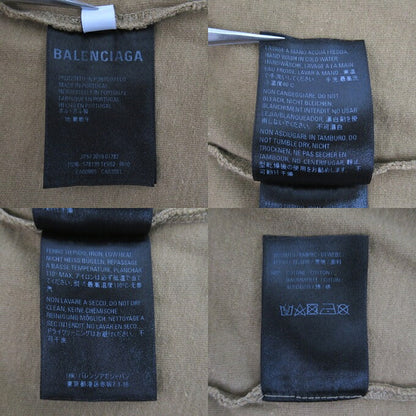 BALENCIAGA BB Logo Brown T-Shirt Size XS