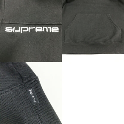 Supreme Text Stripe Hoodie Black Size XL