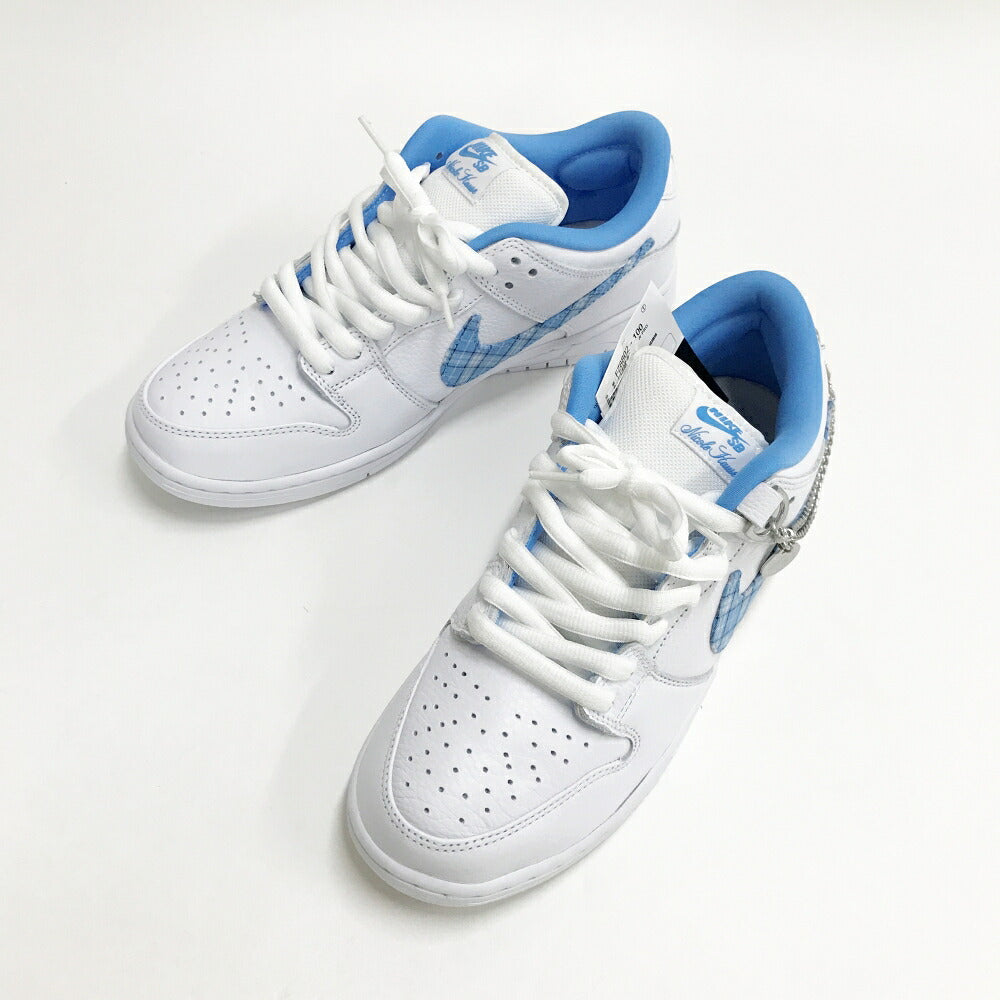 NIKE x NICOLE HAUSE SB DUNK LOW PRO White Blue Sneakers Size 10.5
