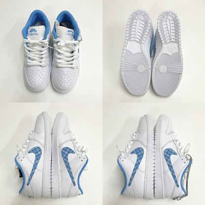 NIKE x NICOLE HAUSE SB DUNK LOW PRO White Blue Sneakers Size 10.5
