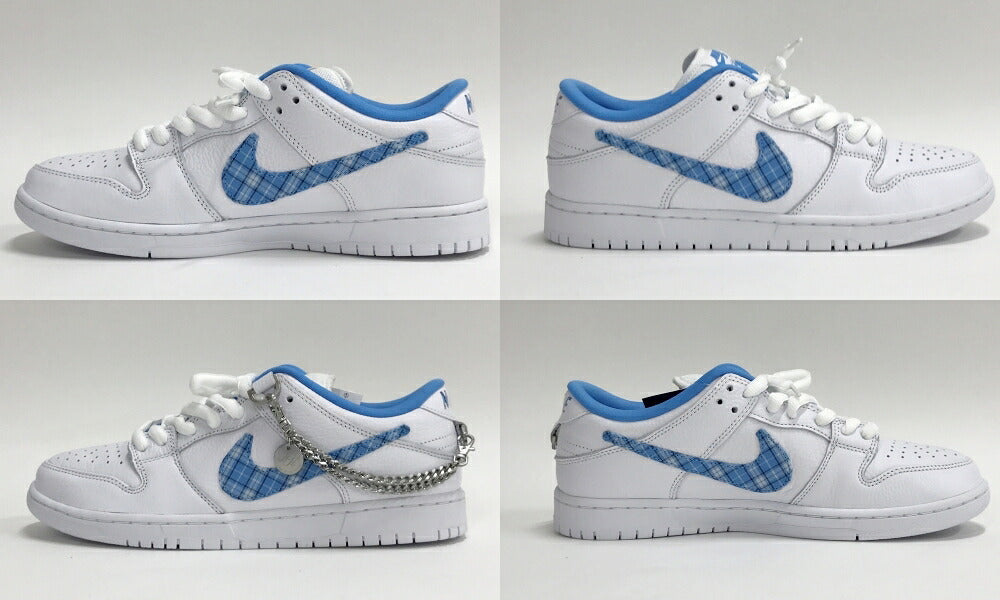NIKE x NICOLE HAUSE SB DUNK LOW PRO White Blue Sneakers Size 10.5
