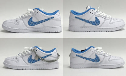 NIKE x NICOLE HAUSE SB DUNK LOW PRO White Blue Sneakers Size 10.5