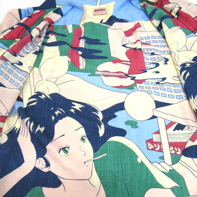 Eanbe Tokyo Himono-gatari Aloha Shirt Multi Size XL