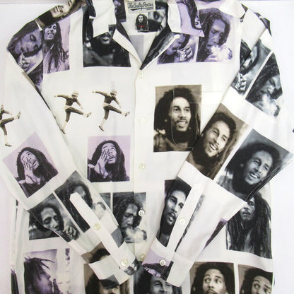 WACKO MARIA Bob Marley Long Sleeve Shirt White Size M