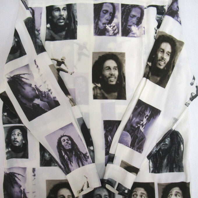 WACKO MARIA Bob Marley Long Sleeve Shirt White Size M
