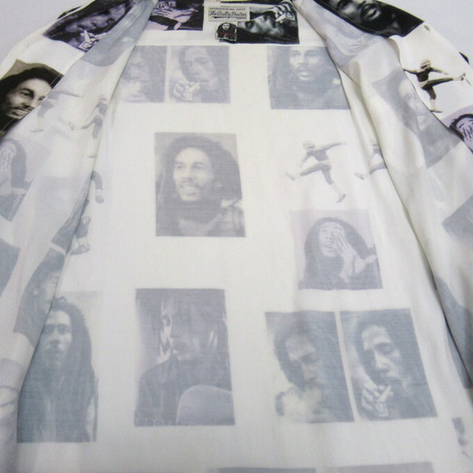 WACKO MARIA Bob Marley Long Sleeve Shirt White Size M