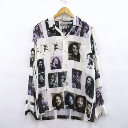 WACKO MARIA Bob Marley Long Sleeve Shirt White Size M