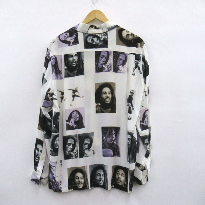 WACKO MARIA Bob Marley Long Sleeve Shirt White Size M