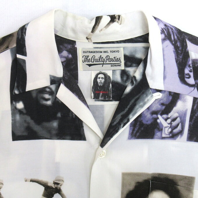 WACKO MARIA Bob Marley Long Sleeve Shirt White Size M