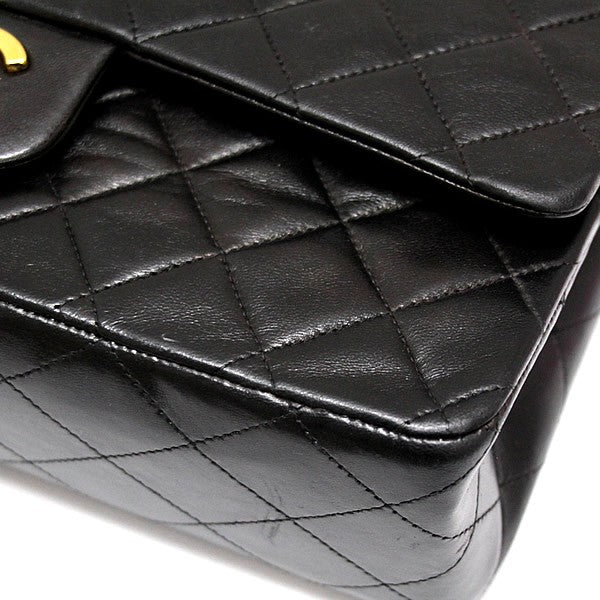 CHANEL Matelasse 25 Double Flap Bag Black Size ONE SIZE
