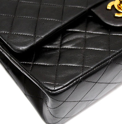 CHANEL Matelasse 25 Double Flap Bag Black Size ONE SIZE