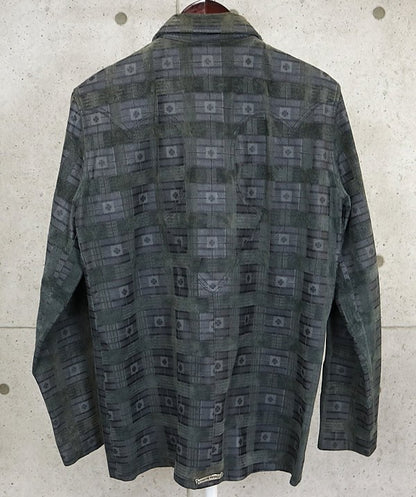 CHROME HEARTS Flare Knee Dagger Zip Shirt Green Size M