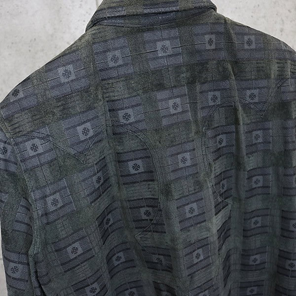 CHROME HEARTS Flare Knee Dagger Zip Shirt Green Size M